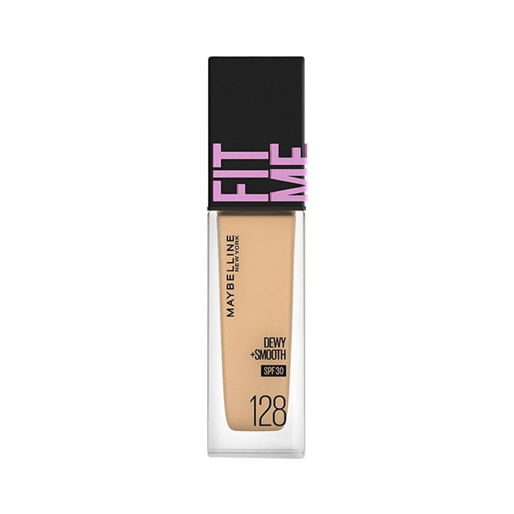 Maybelline  Maybelline Fit Me Liquid Dewy Smooth SPF 30  Foundation -128 Warm Nude 30Ml
