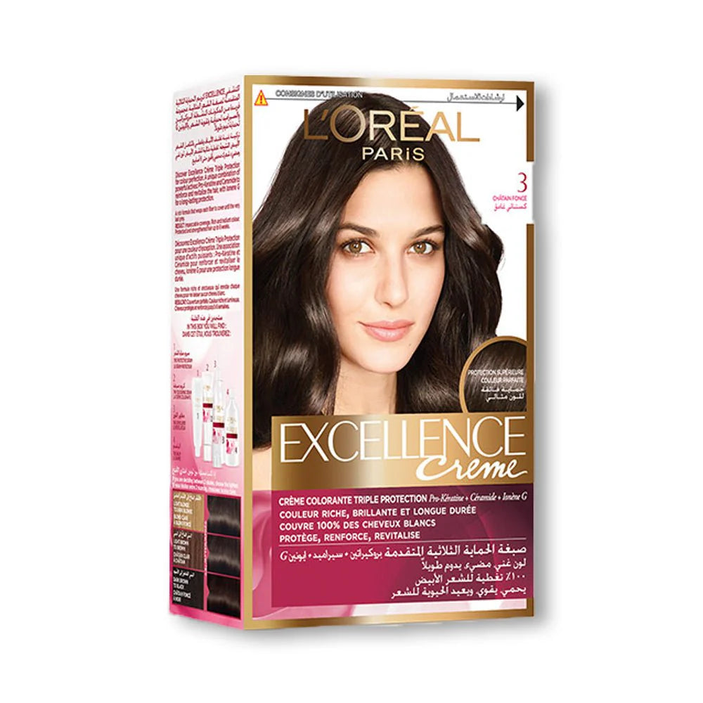 LOREAL  L OR AL Excellence Creme 3 Dark Chestnut Brown Hair Color