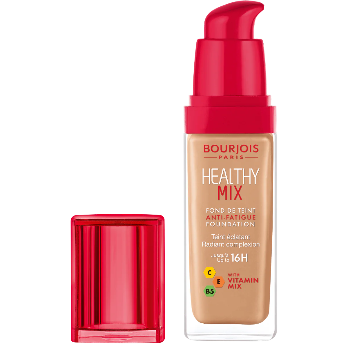 Bourjos  Bourjois Healthy Mix Antifatigue Foundation 55 Dark Beige 30 Ml - 1 Fl Oz