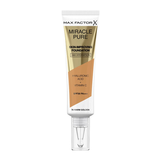 Max Factor  Maxfactor Miracle Pure Skin Improving Foundation 24H Hydration SPF 30 76 Warm Golden 30 ML