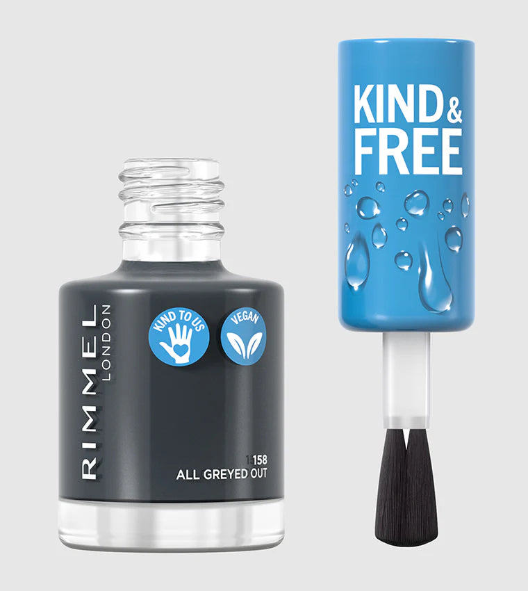 Rimmel  Rimmel Kind & Free Nail Polish -158 All Grey Ou