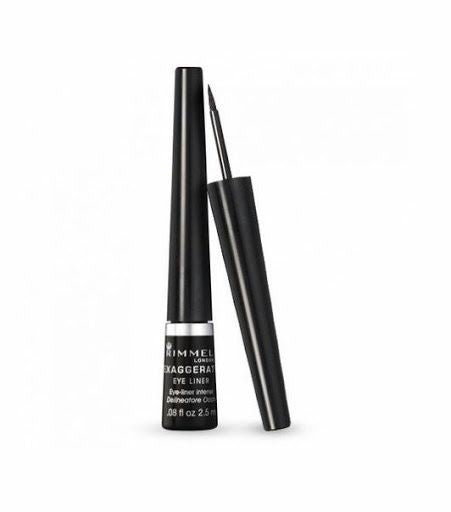 Rimmel  Rimmel Exaggerate Liquid Eyeliner Black. A Black Shade With A Glossy Finish.