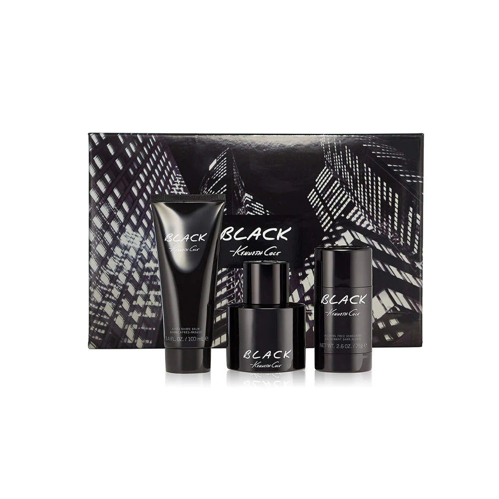 KENNETH COLE  Kenneth Cole Black 3 Pc Gift Set Edt For Men