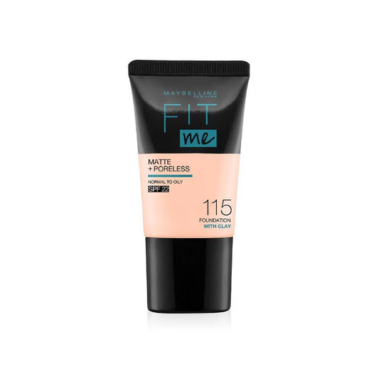 Maybelline  Maybelline Fit Me Foundation Matte and Poreless 18ml Tube 115 Ivory