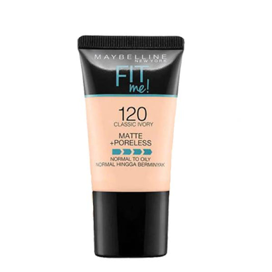 Maybelline  Maybelline Fit Me Foundation Matte and Poreless 18ml Tube 120 Classic Ivory