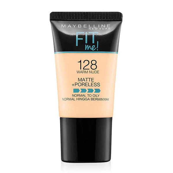 Maybelline  Maybelline Fit Me Foundation Matte and Poreless 18ml Tube 128 Warm Nude