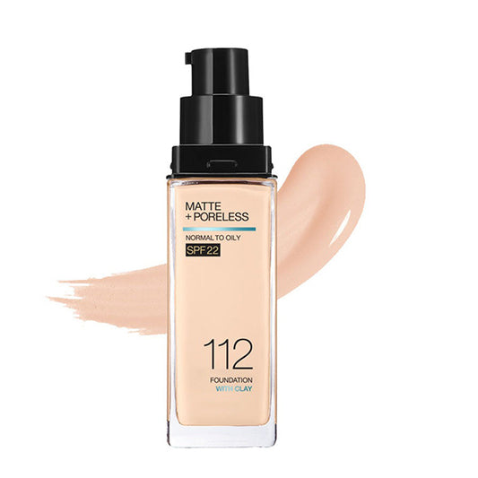 Maybelline  Maybelline Fit Me Matte+Poreless Foundation For Normal to Oily Skin -112 Natural Ivory 30Ml