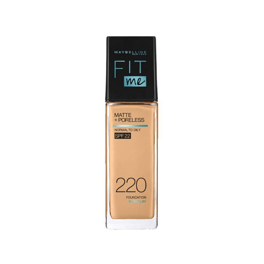 Maybelline  Maybelline Fit Me Matte+Poreless Foundation For Normal to Oily Skin -220 Natural Beige 30Ml