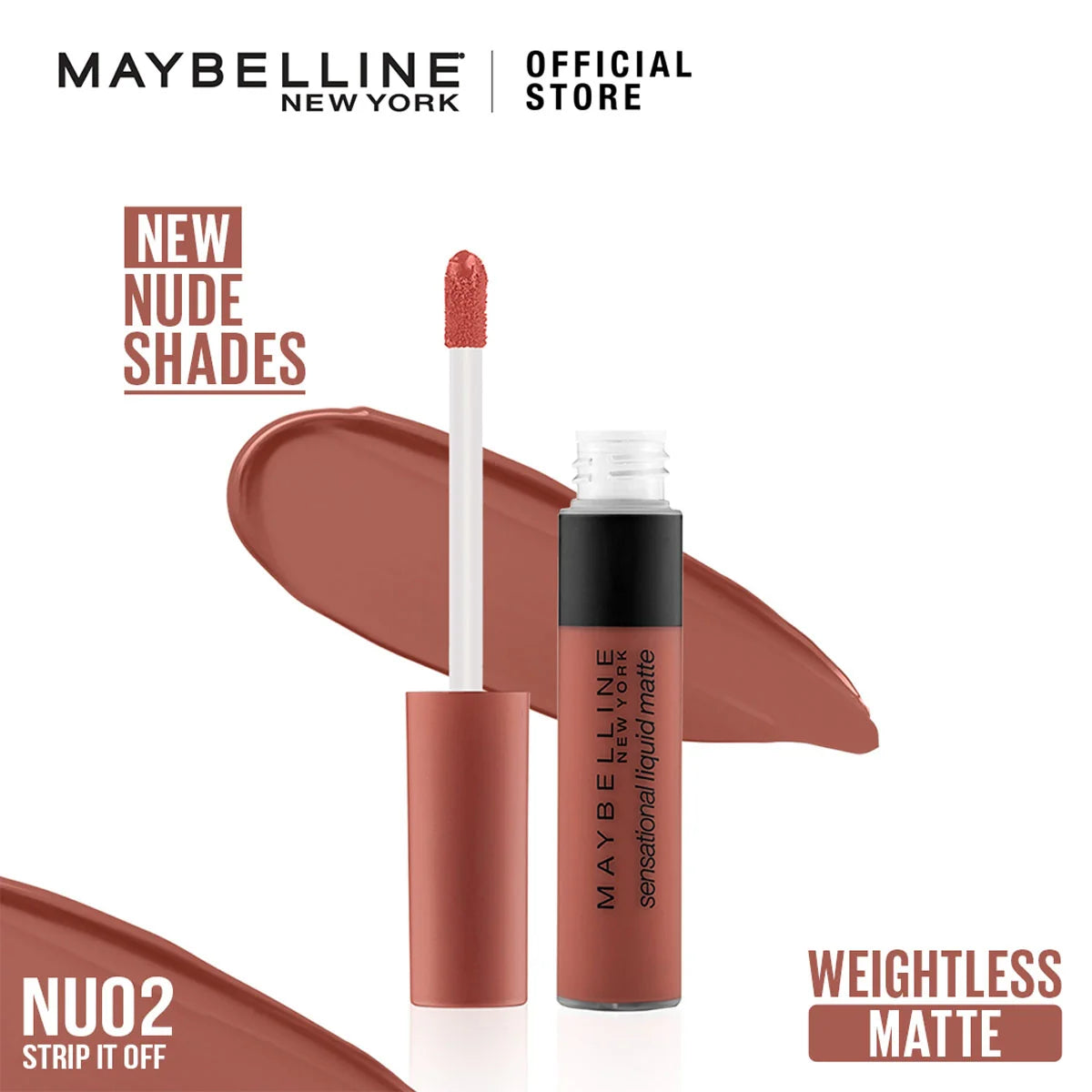 Maybelline  Maybelline New York Sensational Liquid Matte - NU02 Strip It Off 7Ml