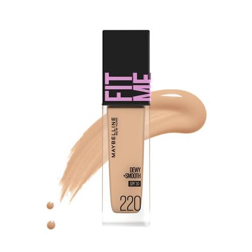 Maybelline  Maybelline Fit Me Liquid Dewy Smooth SPF 30  Foundation -220 Natural Beige 30Ml