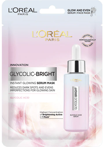 LOREAL  L OREAL Glycolic Bright Instant Glowing Serum Mask