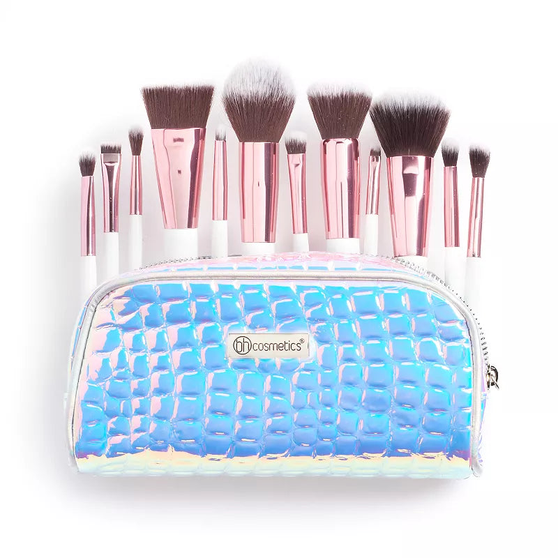  BH COSMETICS 12 Piece Crystal Quartz Brush Set, Pink