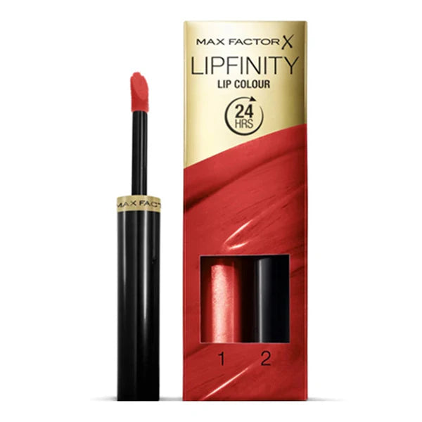 Max Factor  Max Factor Lipfinity Lip Colour 2step Long Lasting 120 Hot 2.3 Ml + 1.9 G