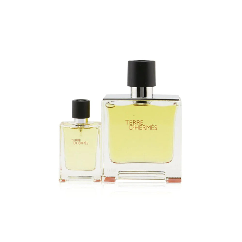 TERRE D HERMES PARFUM (75ML+12.5ML) 2PCS GIFT SET